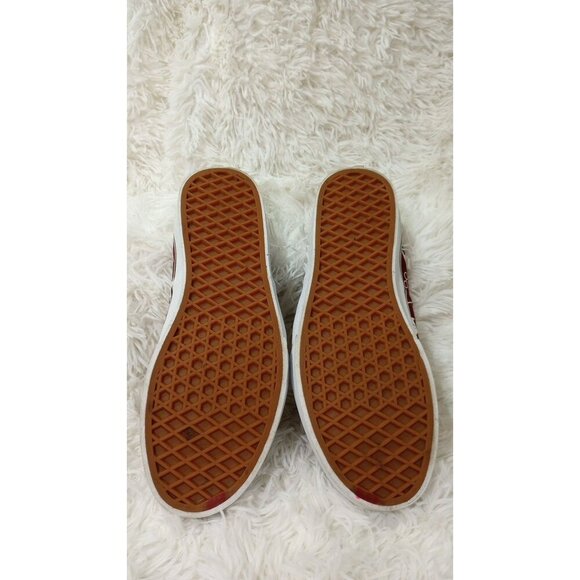 Vans X Harry Potter Burgundy/White Lace-Up Sneakers With Wizarding World Pattern - Picture 3 of 7